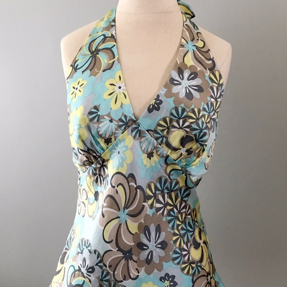 Silk Halter Blouse, Hawaiian Blouse, Tiki Blouse, Compliance Alliance - Picture 1 of 7